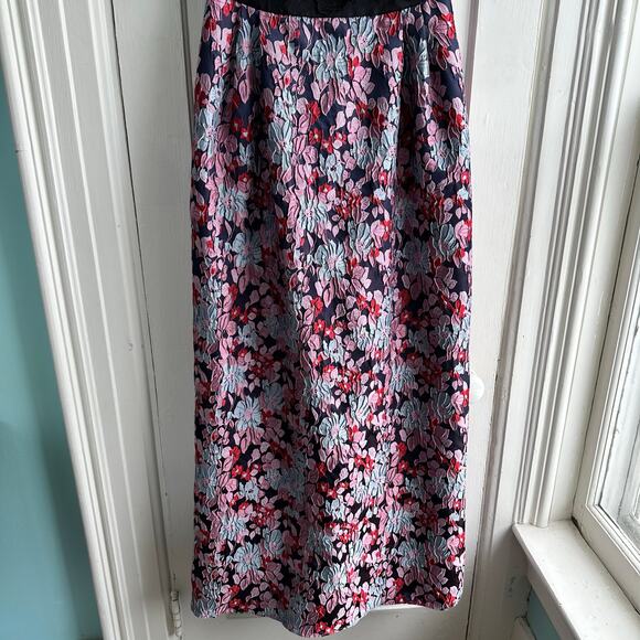 ML Monique Lhuillier Multi Floral Jacquard Gown - Picture 5 of 10